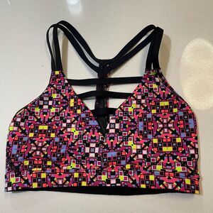 Victoria’s Secret Sports Bra Women’s XS Strappy Racerback Multicolor Athletic